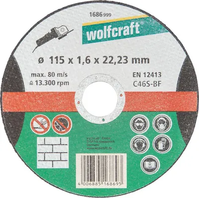 Obrázok produktu pre wolfcraft 1 rezný kotúč ø115x1,6x22,2mm