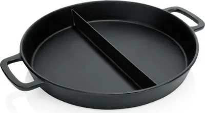 Produktbild von Gusspfanne - GIANT - mit Mittelsteg - 50cm - aus schwerem Eisenguss - perfekt für den Grill