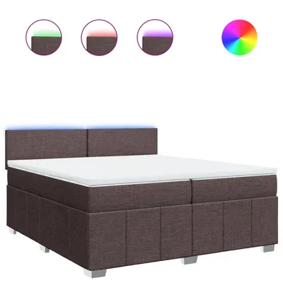 Obrázok produktu pre vidaXL Boxspring posteľ s matracom Tmavo hnedá 200x200 cm Látka