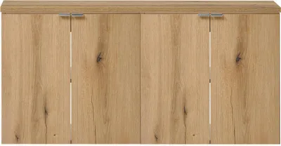 Produktbild von Waschtischunterschrank 'Skelbolu' hängend mit Türen 120 x 60 x 40 cm Eicheoptik