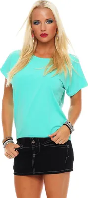 Produktbild von Damen Shirt Top T-Shirt; Mintgrün S/M 36/38