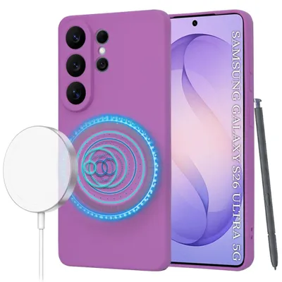Produktbild von Techsuit - SoftFlex MagSafe-Silikonhülle für Samsung Galaxy S26 Ultra - violett