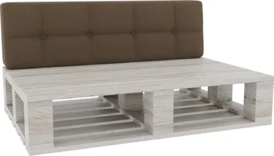 Produktbild von Palettenkissen, Palettenauflagen Sitzkissen Rückenlehne Gesteppt PFG (Rückenlehne 120x40, Hellbraun)