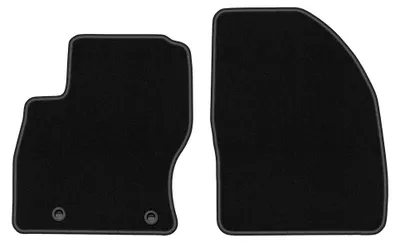 Immagine prodotto di Tappetini anteriori in moquette per Ford Focus MK2 2004-2011 (station wagon/berlina/hatchback) – 2 pezzi, neri, su misura – Wielganizator BASIC