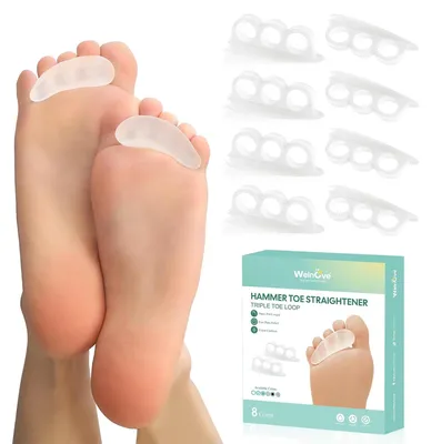 Produktbild von Zehenkorrektur Gel Pads, 8 Stück, weiche Silikonpolster, für Zehenfehlstellungen