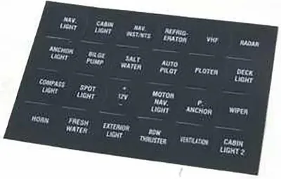 Produktbild von Lalizas Funktionsetiketten Für Schalter Schwarz  Schwarz One Size