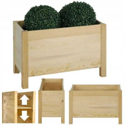 Produktbild von Wamar-Sosenka Holz Pflanzkasten Kräuterkasten regulierbar 60x30x40cm