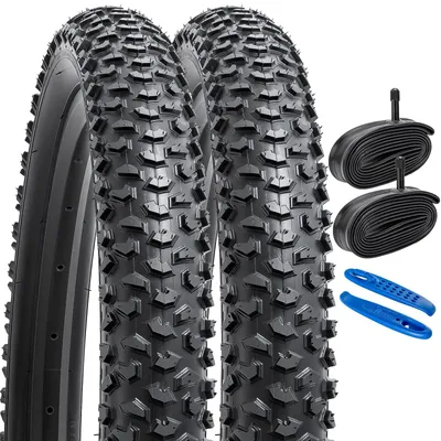 Produktbild von Solidchoice – Set aus 2 Mountainbike-Reifen im Durchmesser 20 Zoll mit passenden Schläuchen