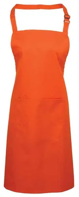 Obrázek produktu pro Premier – „Colours Collection“ zástěra s laclem pro muže/ženy, unisex, s kapsou LT5855 (jedna velikost) (oranžová)