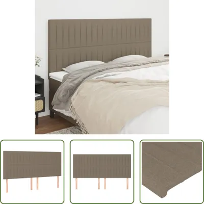 Produktbild von The Living Store Kopfteile 4 Stk. Taupe 100x5x78/88 cm Stoff