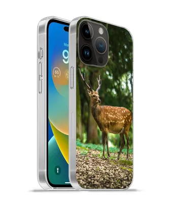 Produktbild von MuchoWow® Handyhülle Schutzhülle Hülle für Apple iPhone 14 Pro - Softcase Rotwild - Wald - Tier Silikon Softcase Handy Hülle - Umschlag