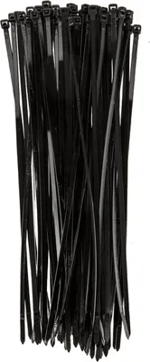 Produktbild von TOPEX kabelbündelband 4,8 x 300 mm schwarz 75 stück, uv-beständig, - / - 35 ° bis + 85 °, polyamid 6.6