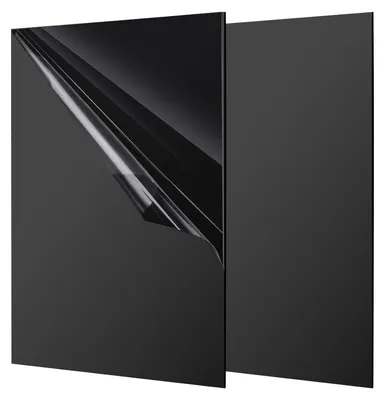 Produktbild von Acrylplatten schwarz, 2 Stück, 3 mm, A3, für Projektpräsentationen