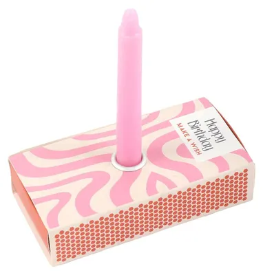 Image de Something Different - Bougies « Happy Birthday », en cire de paraffine (lot de 3) SD11014 (taille unique) (rose)