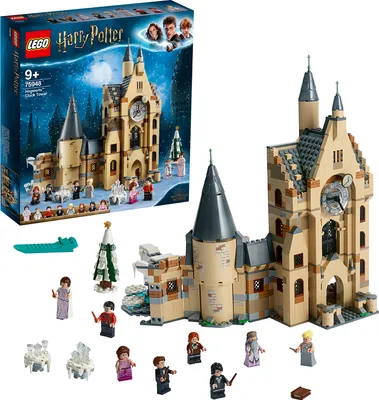 Produktbild von LEGO 75948 Harry Potter Schloss Hogwarts Uhrenturm Spielzeug kompatibel mit der Großen Halle und der Peitschenden Weide Sets