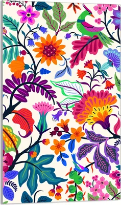 Produktbild von Glasschneidebrett 30x52 Blumen