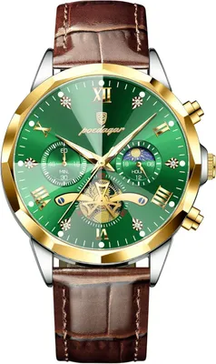 Produktbild von Watch Herren-Armbanduhr, modisch, Quarz, wasserdicht, leuchtend, Chronograph, Leder, Herrenuhr, Sport, Business, klassische Herrenuhren