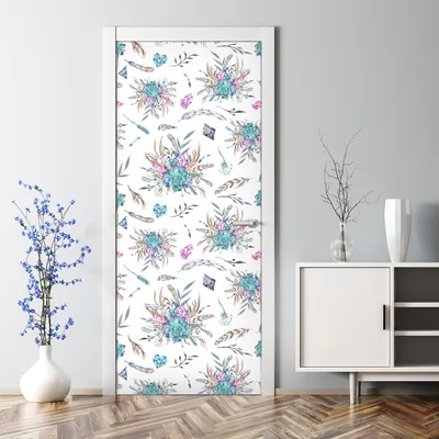 Produktbild von Dekorative Abnehmbarer Wandsticker Tapete Türtapete selbstklebend Vögel Weiche Pastell 70 x 200 cm