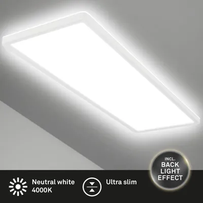 Immagine prodotto di Briloner Slim LED plafoniera, retroilluminazione, piatta, angolare, 58x20cm, bianco