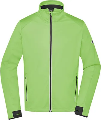 Produktbild von James+Nicholson JN1126 | Men`s Sports Softshell Jacket - Farbe: Bright Green/Black - Größe: M
