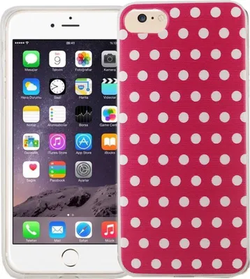 Produktbild von Handy Hülle für Apple iPhone 8 Cover Case Schutz Tasche Motiv Slim Silikon TPU Polka Dot Pink