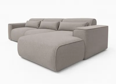 Produktbild von AX LIVING Wohnlandschaft mit Schlaffunktion Ruyam Hellbraun Sofa 310 cm R