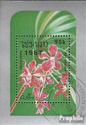 Produktbild von Briefmarken Laos 1987 Mi Block118 (kompl.Ausg.) gestempelt Orchideen