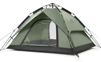 Produktbild von Pop Up Zelt Wurfzelte Automatik Campingzelt 3-4 Personen Doppeldeck Kuppelzelt Großes Familienzelt mit Tragetasche
