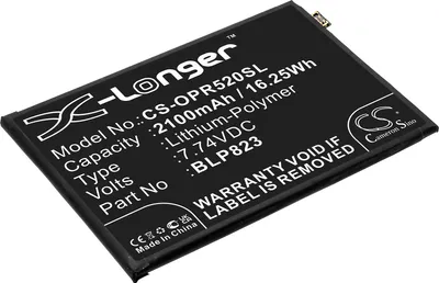 Produktbild von TECHTEK Akku Kompatibel mit [Oppo] CPH2201, PDSM00, PDST00, Reno5 Pro, Reno5 Pro 5G Ersetzt BLP823