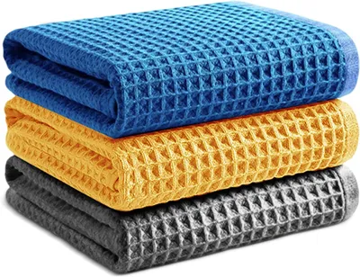 Imagen del producto de Paños de limpieza de microfibra, 40x40 cm, paquete de 3 unidades, reutilizables, para cocina y cristales