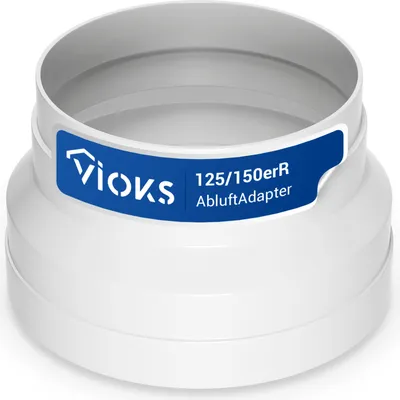 Produktbild von Schlauchverbinder Adapter 90 mm für Abluftschlauch 125/150er Ø Rohr für Belüftungstechnik