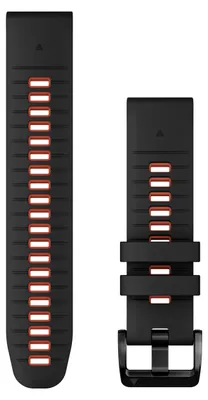 Zdjęcie produktu dla Garmin 010-13280-06 Silikonowy pasek Quickfit 22 mm czarny/płomienno-czerwony