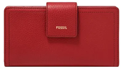 Produktbild von FOSSIL Geldbörse Logan RFID Tab Clutch Garnet rot