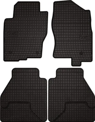 Immagine prodotto di Tappetini auto in gomma adatto per Nissan Navara III D40 FL (2010-2014, pickup) neri, set 4 pz, con fissaggi