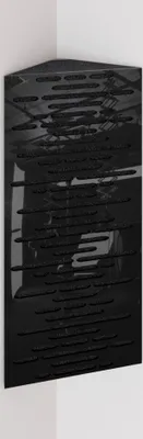 Produktbild von 2er-Pack - Schmale akustische Eckbassfalle |  Größe: 23 x 50 cm | Farbe: (Schwarzer Hochglanzkunststoff, WAVE)