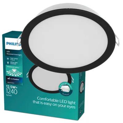 Zdjęcie produktu dla Philips Podtynkowa oprawa oświetleniowa Meson 140 mm, LED, 3000 K, 220-240 V, Czarny