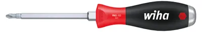 Produktbild von Wiha Schraubendreher SoftFinish Phillips mit durchgehender Sechskantklinge und massiver Stahlkappe PH2 x 100 mm