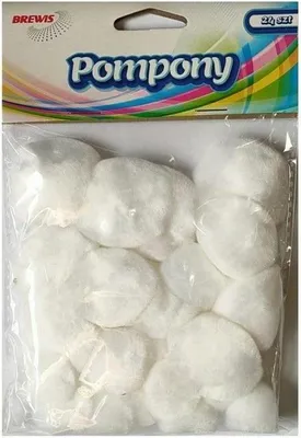 Immagine prodotto di Pompon bianchi e soffici 24 pezzi