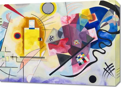 Zdjęcie produktu dla Obraz 70x50cm Yellow-Red-Blue, Wassily Kandinsky Vintage Salon