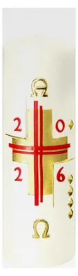 Produktbild von Osterkerze 185 x Ø 60 mm mit Jahreszahl 2025