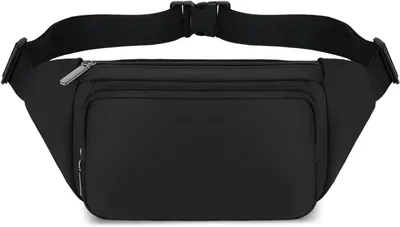 Produktbild von Wasserdichte Hüfttasche, verstellbar, 31x15x8cm, für Radfahren, Fitness, Wandern, Schwarz