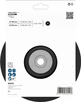 Zdjęcie produktu dla Bosch 2 608 601 210, Talerz szlifierski, Bosch, 23 cm, Czarny, M14, 6650 RPM