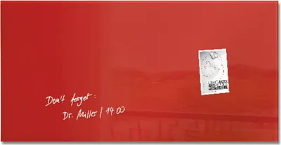 Produktbild von SIGEL GL147 Glas-Magnettafel / Magnetboard Artverum, 46x91 cm, rot