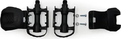Produktbild von Schwarze Singlespeed Fahrradpedale mit Pedalhaken – Aluminium, 9/16 Zoll