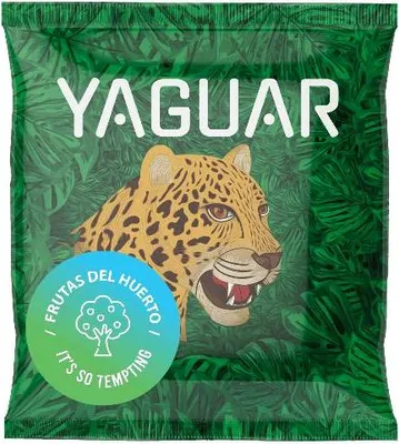 Produktbild von Yaguar - Mate Tee Probe Frutas del Huerto 50g - Mit Apfel, Birne - Luftgetrocknet - Mild, Wenig Staub - Yerba Mate Brasilien - 18 Monate Gereift
