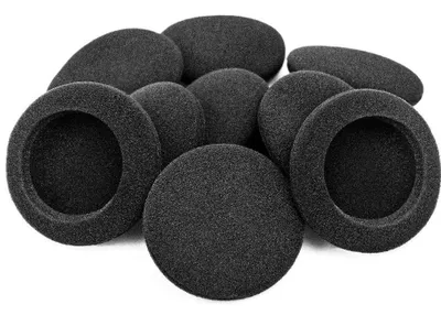 Produktbild von 5 Paar Ersatz Schaumstoff Ohrpolster für Sony, Sennheiser, Philips, Panasonic, AKG 55mm Schwarz