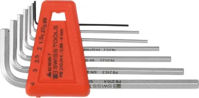 Produktbild von PB Swiss Tools Sechskant-Winkelschraubendreher-Satz, verchromt, 7-teilig