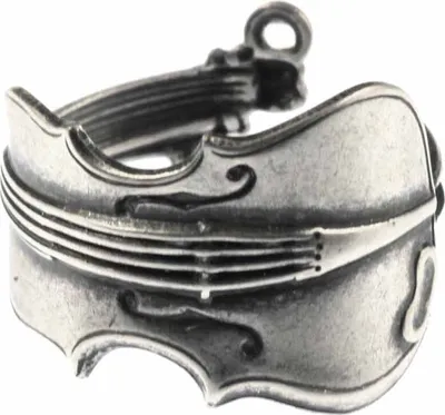 Produktbild von Geigenring Ring Geige Miniblings Fingerring Violine Bratsche Geiger versilbert