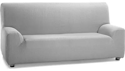 Productafbeelding van ECOMMERC3 Sofaovertrek voor een 3-zitsbank - Kleur: lichtgrijs - antislip en zeer comfortabel