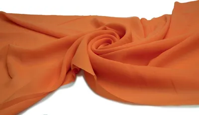Obrázek produktu pro Hladký šifon, voálová tkanina, oranžová, 50 x 150 cm